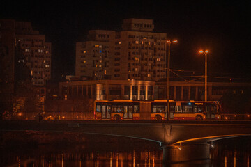 Wrocław, Noc, Światła, podróż, architektura miejska, długi czas ekspozycji, mosty, Night, Lights, travel, urban architecture, long exposure, bridges, fontanna, fountain, bridge, © Adrian Jaśpiński