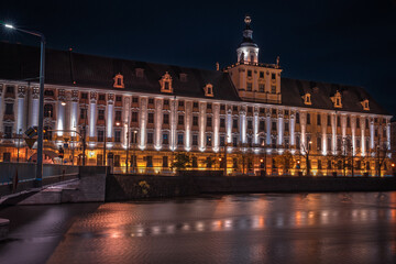 Wrocław, Noc, Światła, podróż, architektura miejska, długi czas ekspozycji, mosty, Night, Lights, travel, urban architecture, long exposure, bridges, fontanna, fountain, bridge, © Adrian Jaśpiński