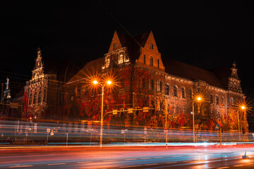 Wrocław, Noc, Światła, podróż, architektura miejska, długi czas ekspozycji, mosty, Night, Lights, travel, urban architecture, long exposure, bridges, fontanna, fountain, bridge, © Adrian Jaśpiński