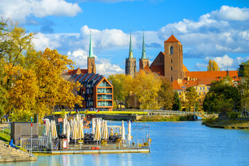 Beautiful view of the old town. Wroclaw, Poland, Europe
