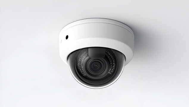 High-definition security camera mounted on ceiling for surveillance and monitoring safety indoors.