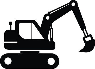 excavator silhouette vector illustration