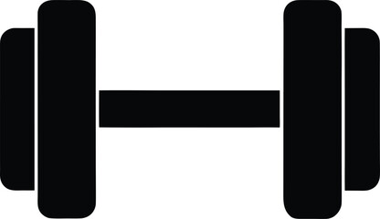 Minimalist dumbbell icon for fitness and health applications