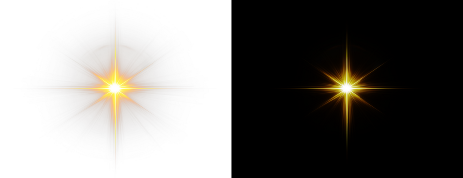Png Golden Starburst PNG Overlay on transparent background - Powered by Adobe