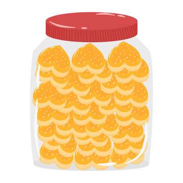 Peanut cookies snack jar
