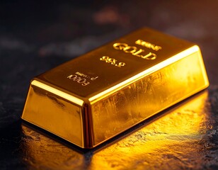 Single Gold Bar &ndash; Luxury Symbol of Wealth and Financial Stability