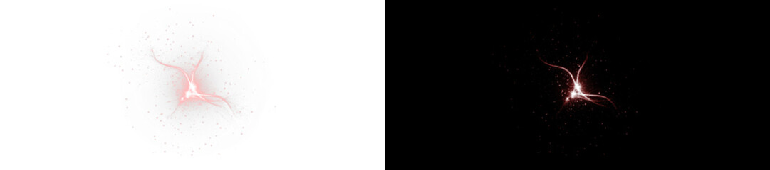 Wave ribbon PNG Overlay on transparent background with subtle twinkle and clean gradient for sleek motion.