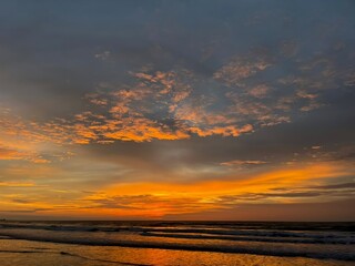 sunset on the beach