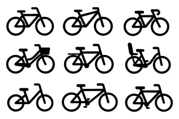 Obraz premium bicycle icon set. bike icons
