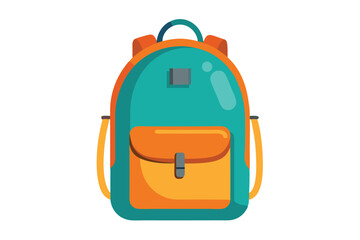 school bag isolated on white background