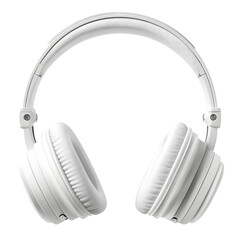 Premium White Over-Ear Headphones with Comfortable Padded Ear Cups for Professional Audio Usage