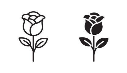 Fototapeta premium Rose flower icon, vector illustration .