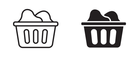 Laundry basket icon, vector illustration .