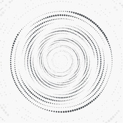 Circular Dot Pattern: Dynamic Abstraction with Spiraling Effect and Subtle Textured Backdrop