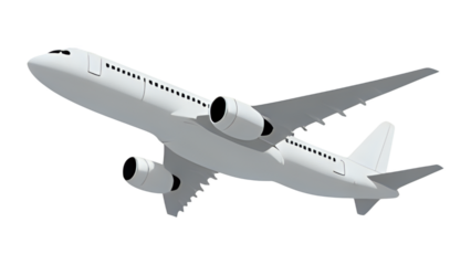 Modern white jet airplane ascending into the sky aeroplane aviation transport transport.A sleek white jet airplane is captured in motion as it ascends, showcasing modern aviation technology.