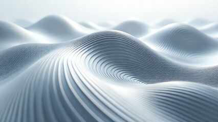 Serene futuristic 3D abstract wave background with copy space for text, ideal for corporate tech website hero image, digital marketing campaign, or modern brand storytelling visual