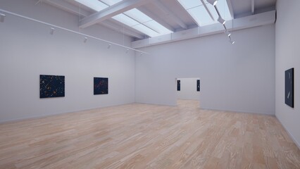 Obraz premium Art Museum Gallery Interior 44_ZETOCG