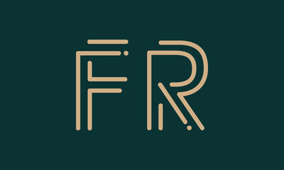 FR F fr initial logo | initial based abstract modern minimal creative logo, vector template image. luxury logotype logo, real estate homie logo. typography logo. initials logo