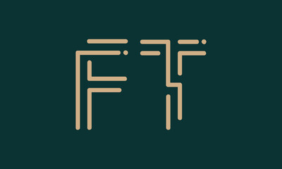 FT F ft initial logo | initial based abstract modern minimal creative logo, vector template image. luxury logotype logo, real estate homie logo. typography logo. initials logo