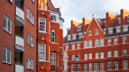 Fototapeta premium Old British architecture with rich details in the heart of central London