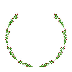 Cute hand drawn rose wreath frame