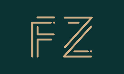FZ F fz initial logo | initial based abstract modern minimal creative logo, vector template image. luxury logotype logo, real estate homie logo. typography logo. initials logo