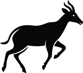 Fototapeta premium Running nilgai animal icon on white background