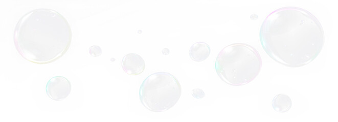 soft watercolor soap bubble PNG overlay with gentle iridescence on a transparent background. Light foam reflections and rainbow tones add a fresh, playful, and summery charm to any design.