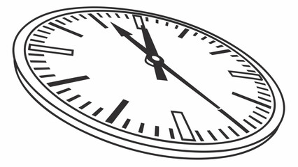 Stylish clock icon marking time, perfect for deadlines, appointments, and time management themed designs, conveying precision and punctuality effectively