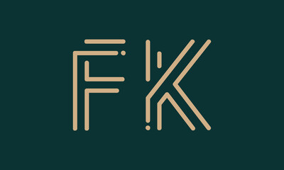 FK F fk initial logo | initial based abstract modern minimal creative logo, vector template image. luxury logotype logo, real estate homie logo. typography logo. initials logo