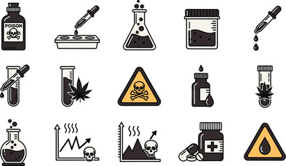 Dangerous Substances Analysis and Toxicology Testing in Laboratory Settings with Chemical Compounds, Illicit Drugs and Medical Research for Healthcare Industry Presentations, and Poison Control