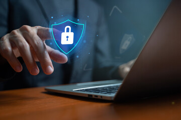 Business cybersecurity concept.
Data protection and online safety.