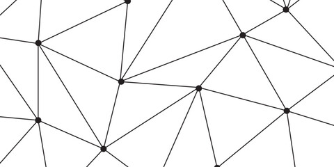 Abstract geometric background with connecting dots and lines with low poly triangle shapes. Polygonal Mesh Background Vector design digital technology concept Global network connection data structure. © Kainat 