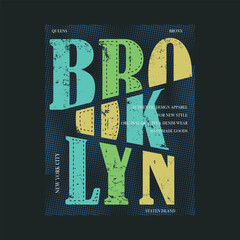 Brooklyn Streetwear Typography Design — Urban New York Graphic for T-Shirt