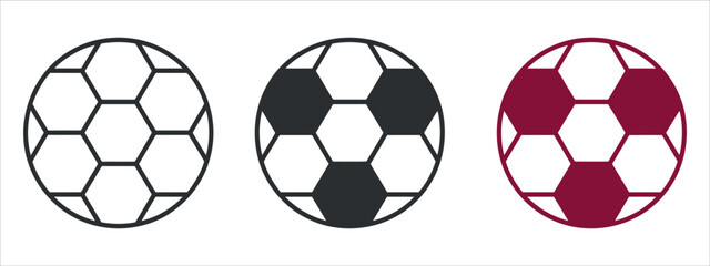 Dynamic Football Icon Vector Symbol. Simple Design Representing Soccer, Sports, Game, Team Play, and Athletic Event Graphics.