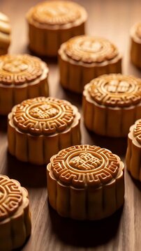 Golden Mooncakes: Traditional Treats for Mid-Autumn Festival Celebration