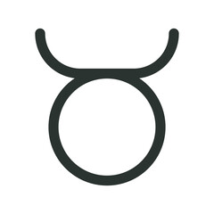 Taurus zodiac sign. Taurus vector astrological symbol with editable stroke