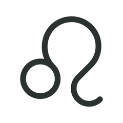 Leo zodiac sign. Leo vector astrological symbol with editable stroke