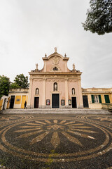 Obraz premium The old fishermen village of Varazze in the italian riviera nearby the city of Savona. Santi Nazario e Celso