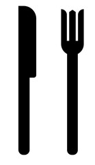 ナイフとフォークのカトラリーシルエット