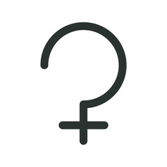 Ceres astrology symbol. Ceres asteroid vector sign with editable stroke