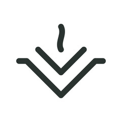 Vesta astrology symbol. Vesta asteroid vector sign with editable stroke