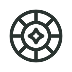 Astrology outline icon. Natal chart vector icon with editable stroke