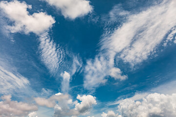 Clouds in the blue sky background...