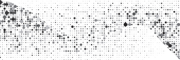 Grunge halftone background with dots. Black and white pop art pattern in comic style. Monochrome dot texture. Vector illustration