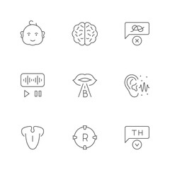 Set line icons of articulation