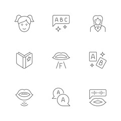 Set line icons of articulation