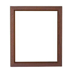 Obraz premium Empty dark wood square picture frame isolated