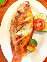 grilled tilapia dish typical of Manado, Indonesia