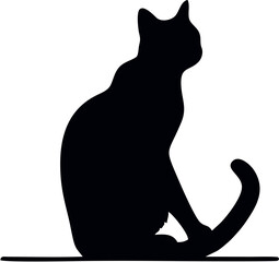cat silhouette vector